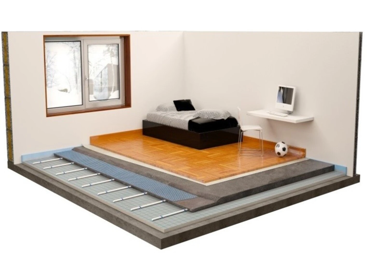 подова шумоизолация weberfloor ComfortLite схема