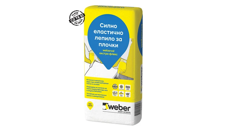 webercol Екстра флекс - силно еластично лепило за плочки