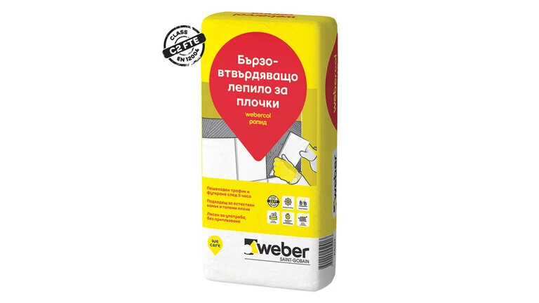 webercol Рапид - бързовтвърдяващо лепило за плочки