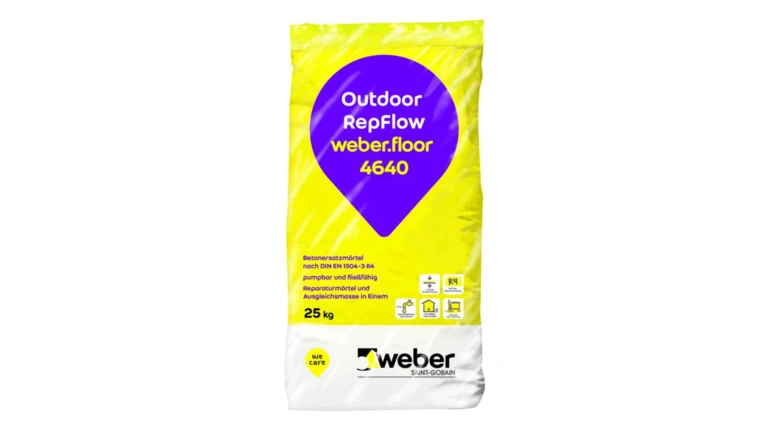Саморазливен разтвор за възстановяване на бетон weber.floor 4640 за дебелини от 10 до 80 mm