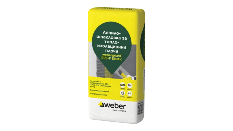 weberguard EPS-F Elastic (510P) с подобрена формула за лепене на топлоизолационни плочи EPS-F