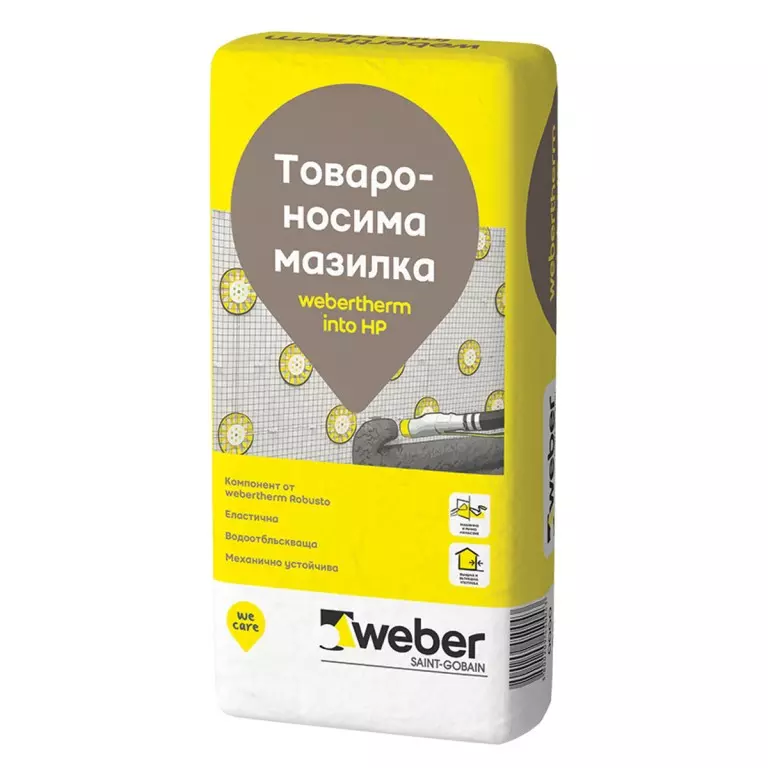 webertherm Into-HP хидрофобна мазилка за топлоизолационна система webertherm Robusto