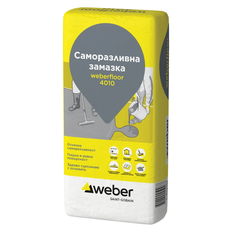 Самонивелираща се саморазливна смес weberfloor 4010 