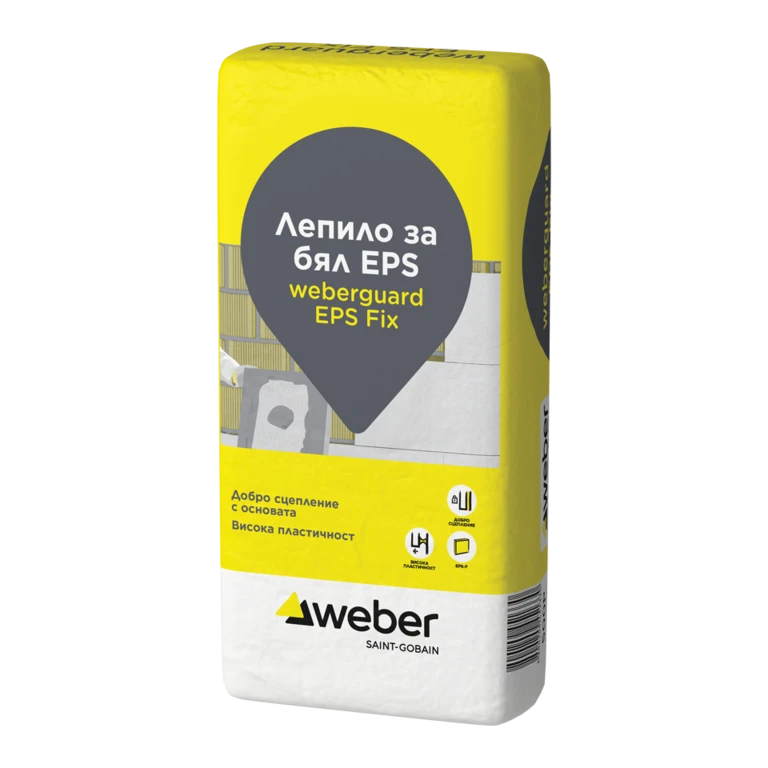 weberguard EPS Fix (500P) за лепене на топлоизолационни плочи от бял експандиран полистирол