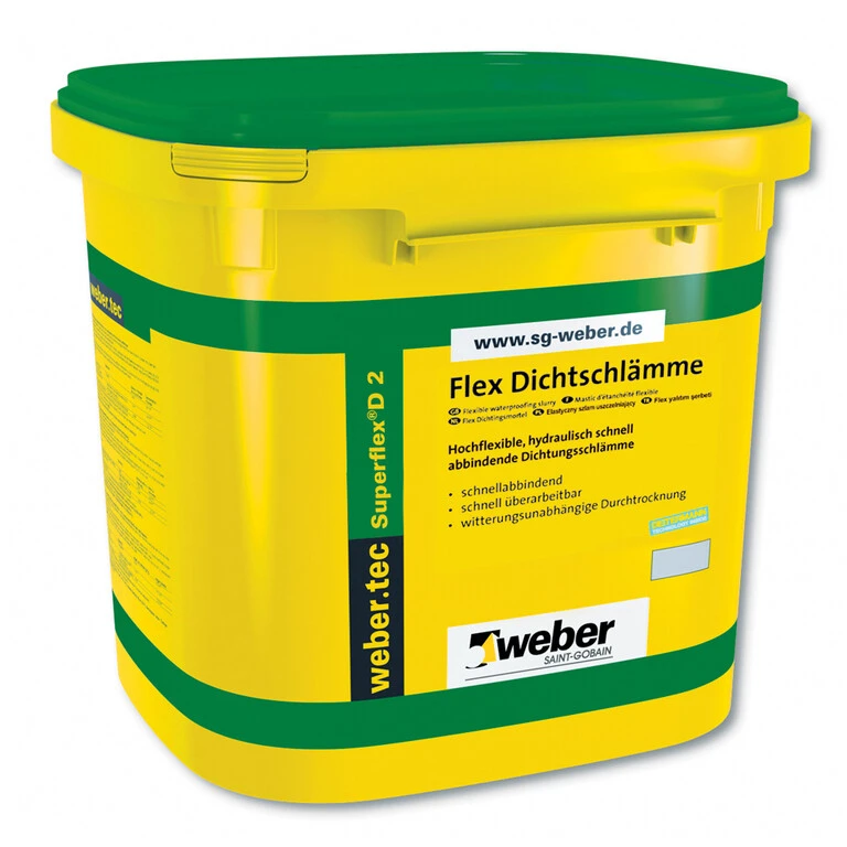 weber.tec Superflex D 2 двукомпонентна циментова хидроизолация