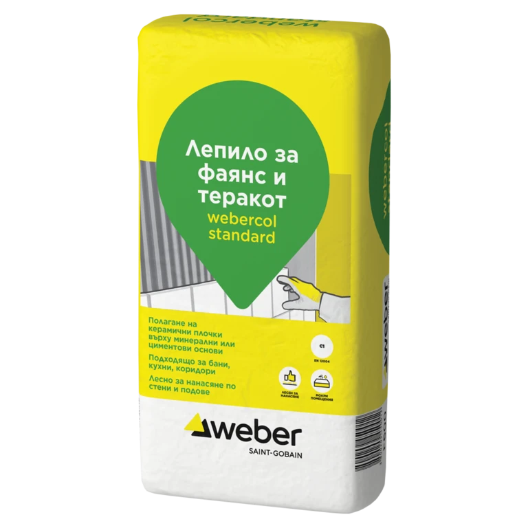 лепило за фаянс webercol standard