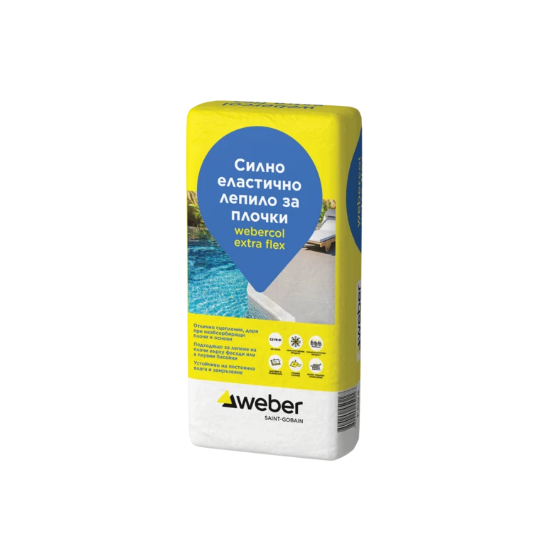 Силно еластично лепило webertec extra flex